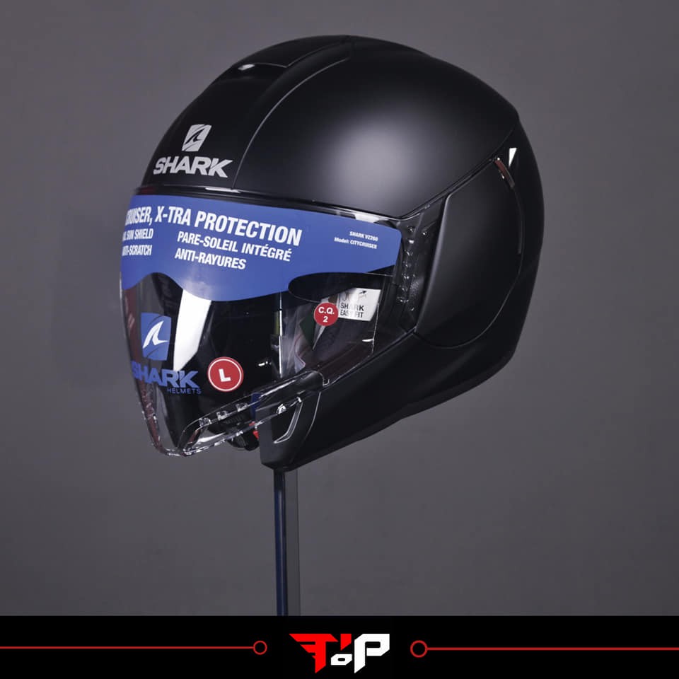 SHARK CITYCRUISER BLACK MATT HELM HALF FACE