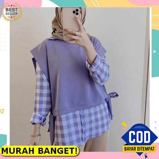 Zaza_Fashion Baju Atasan Wanita Terbaru 2022 Import Real Pict / Blouse Wanita Hits Xmas Tee Cute Cod