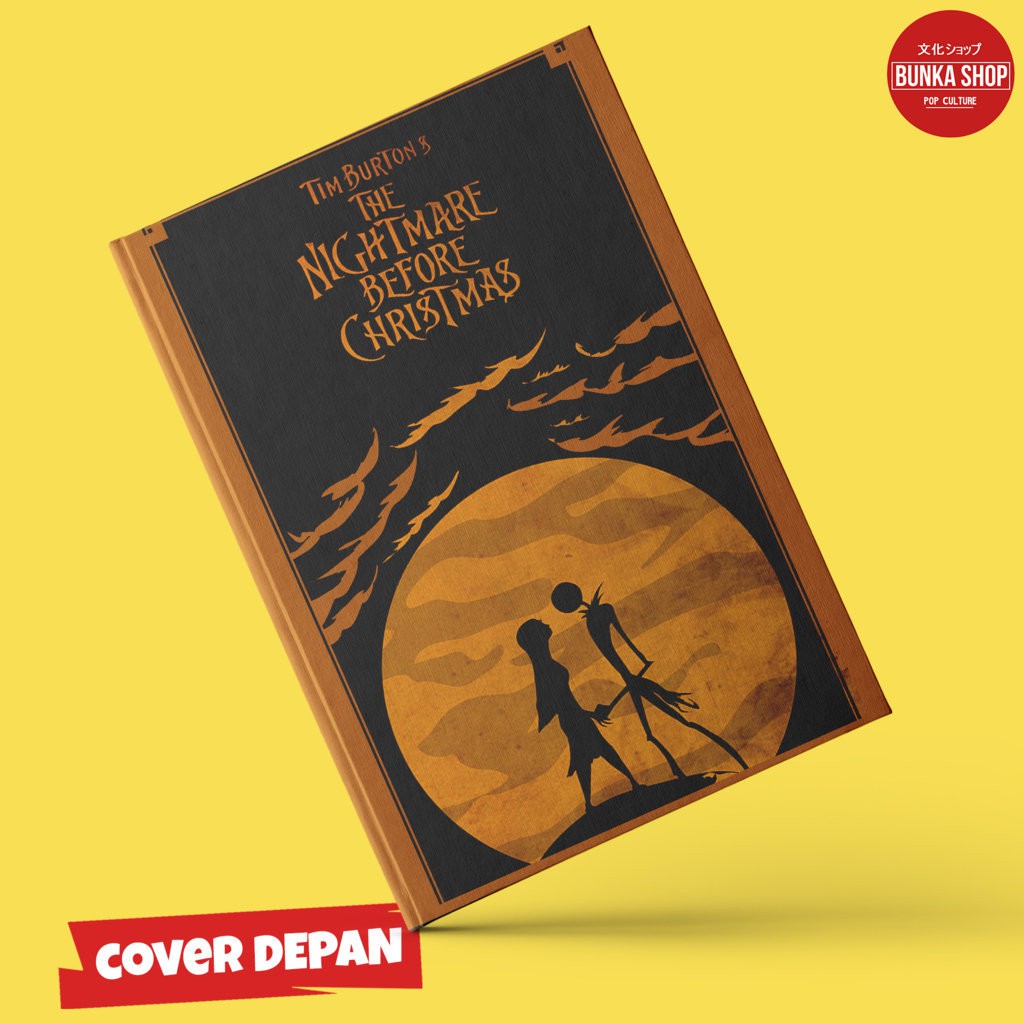 

Note Book Hardcover Film The Nigtmare Before Christmas Orange Cover Ukuran A5 Notebook Jurnal Agenda Gift Couple