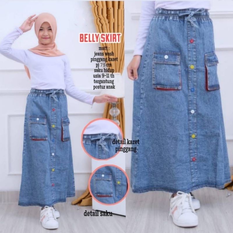 ROK JEANS ANAK TERBARU | ROK ANAK PEREMPUAN KEKINIAN