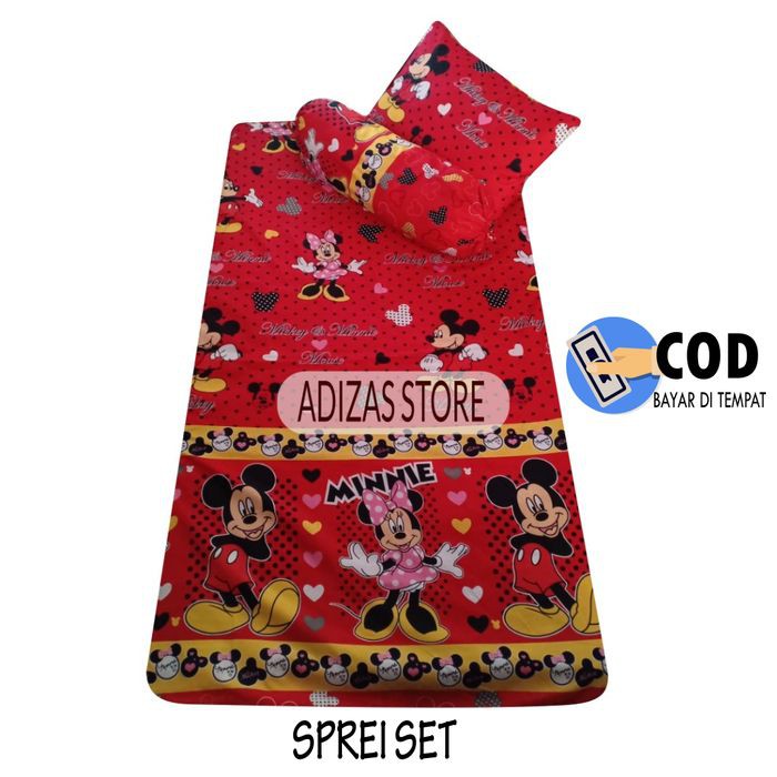 Promo Sprei Kasur 90x200 - Sprei Karakter No.4 - Sprei Kasur Single - MICKEY Murah