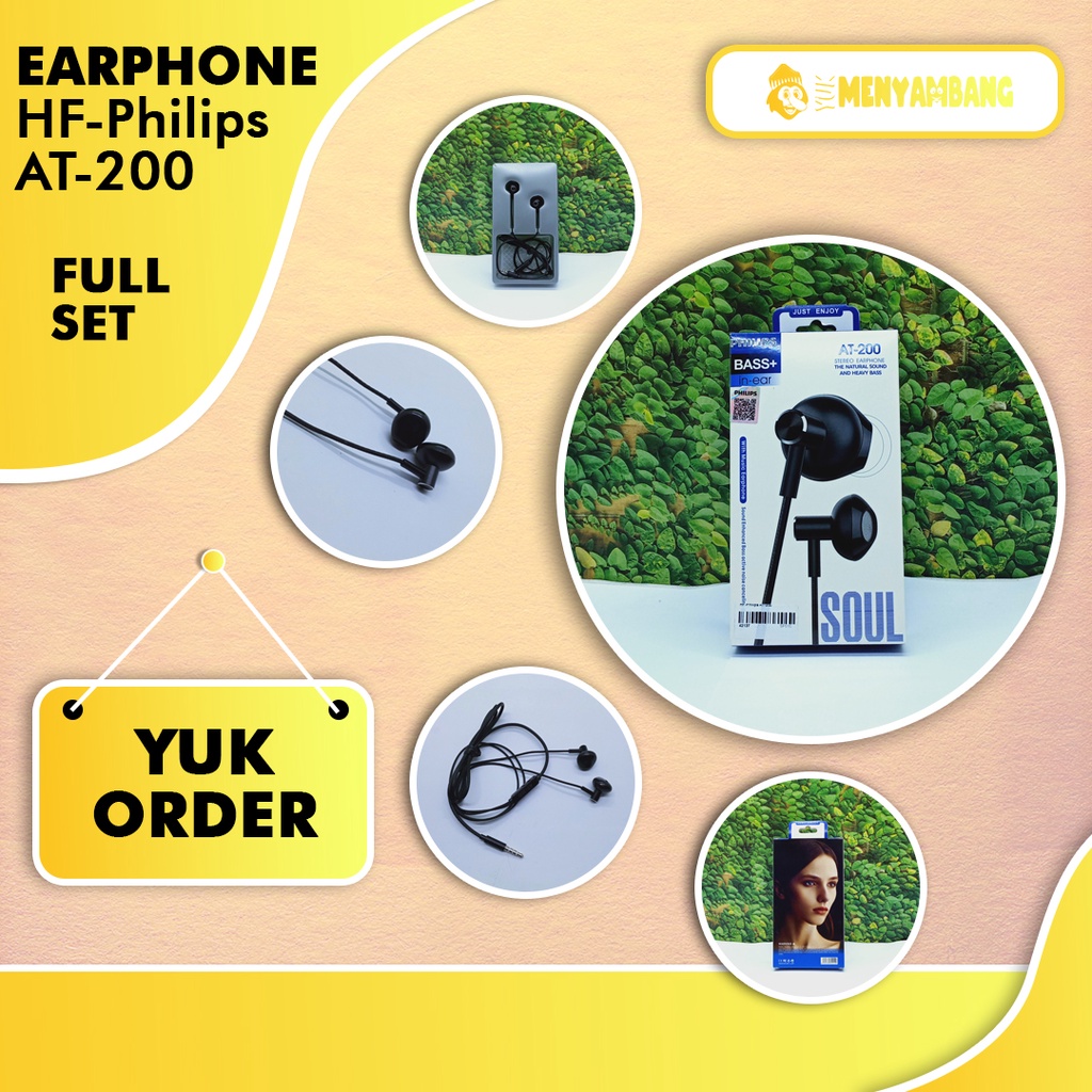 42137 | HF-Philips AT-200 | Stereo Earphone Philips AT-200 Bass+ Natural Sound
