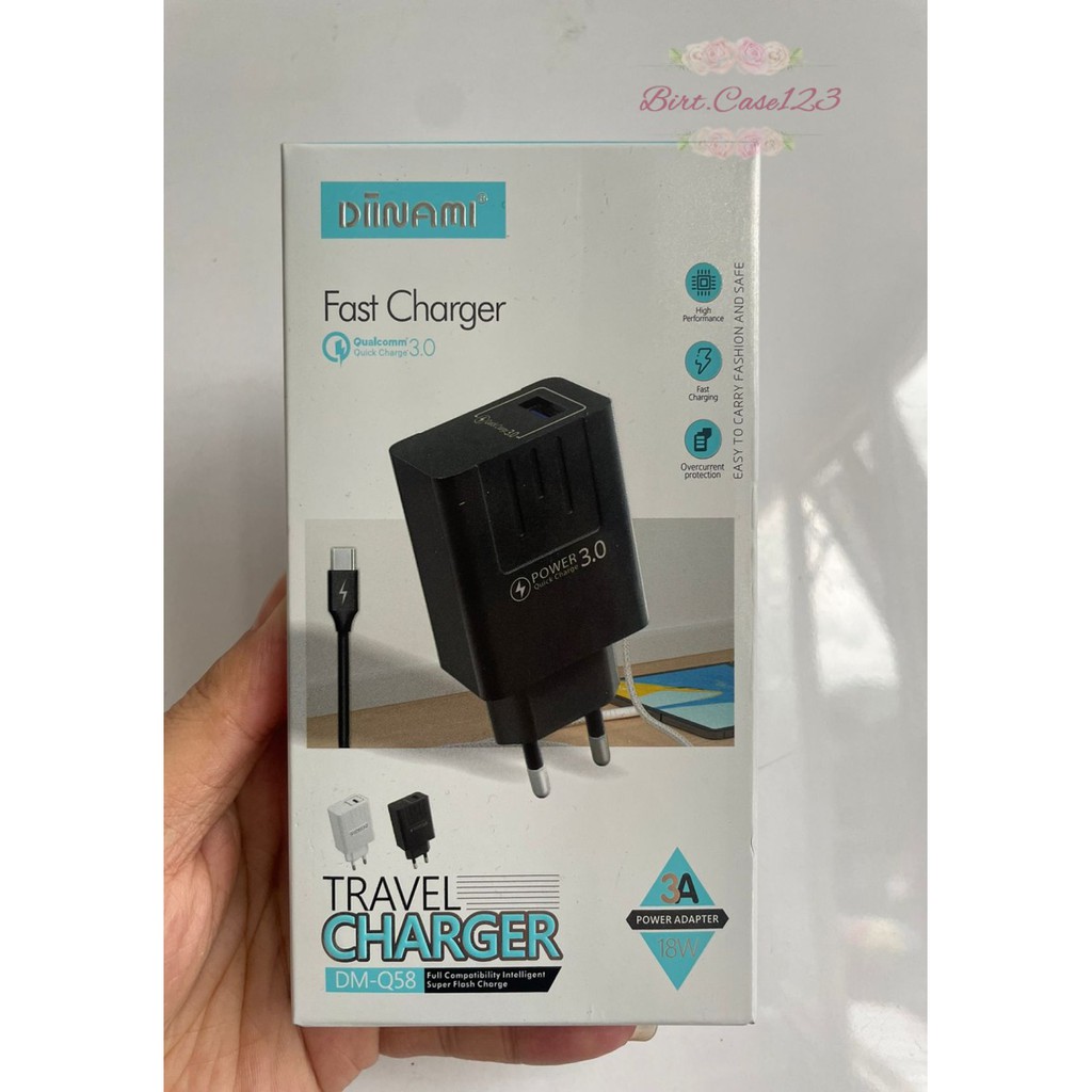 Q58 Charger DIINAMI Power 3A 18W Quick Charging TIPE C USB Fast Charging Port Smart Protection Garansi Resmi 1 Tahun BC6063