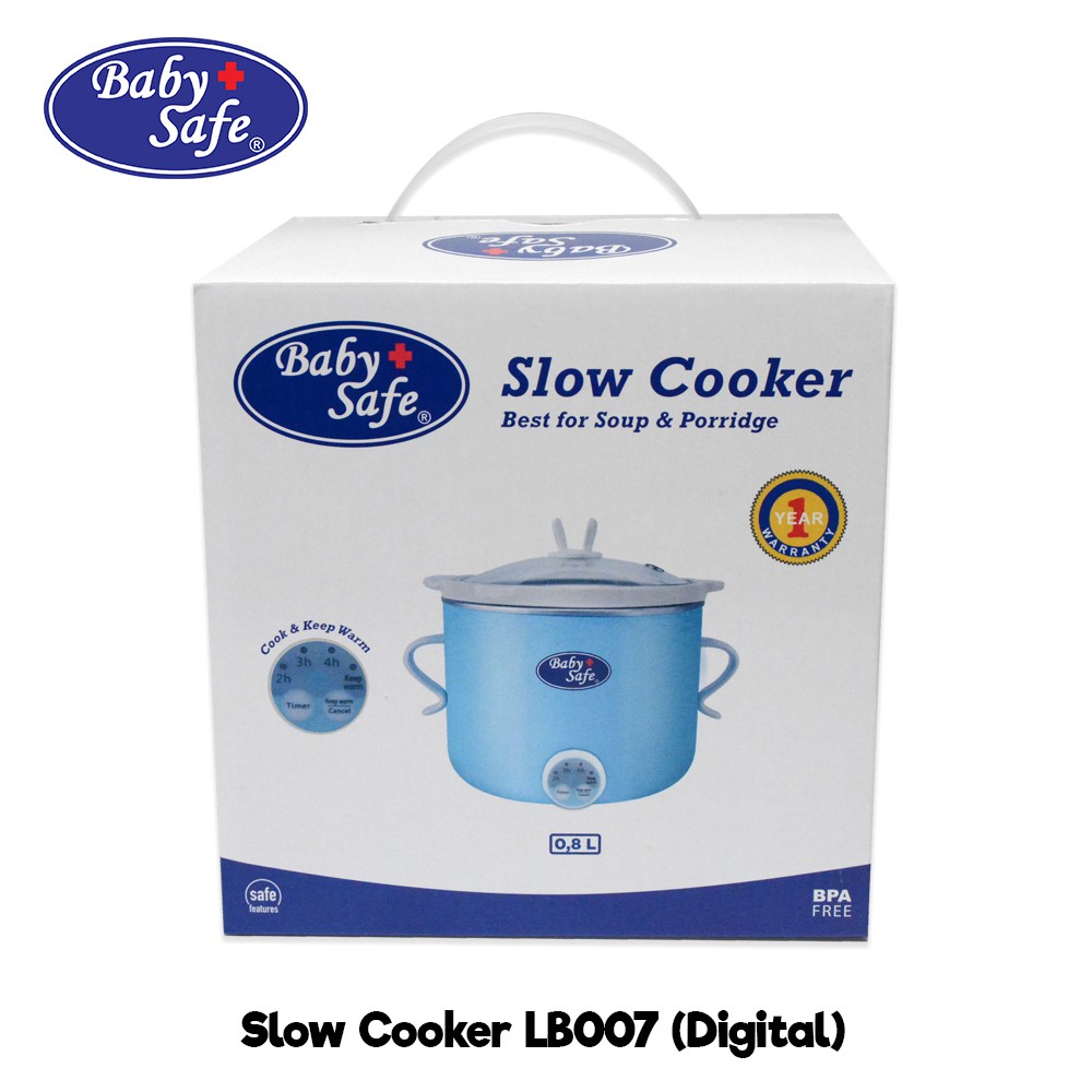 Baby Safe Slow Cooker Digital LB007 Alat Masak MPASI Bayi Rice Cooker