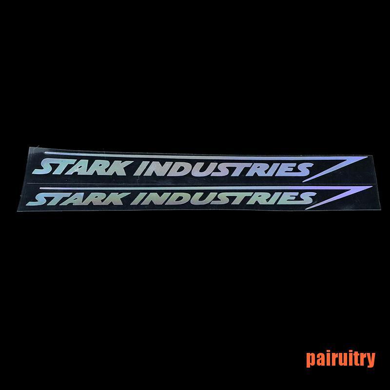 1 Pasang Stiker Laser Stark Industries Untuk Mobil Motor