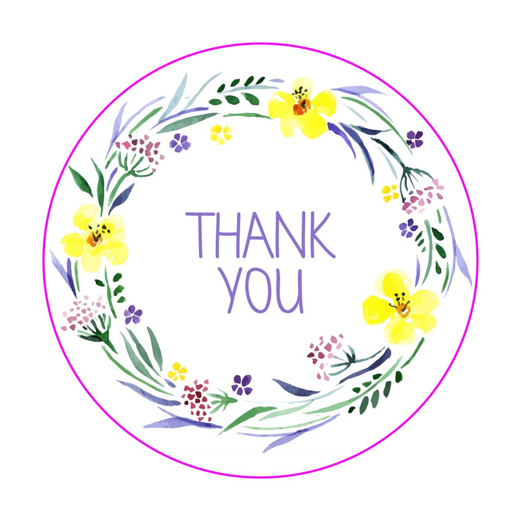 

Sticker THANK YOU (TY-003) label print & cut (1 SET ISI 100 PCS)