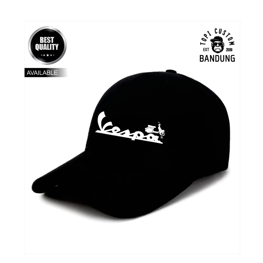 Topi Baseball  VESPA Pria Wanita Topi Jaring Jala VESPA Baseball Cap Bisa Tulis Nama Bisa COD Gratis Masker Original High Premium Quality