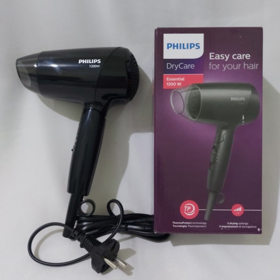 Philips Hairdryer BHC 010 Hairdryer Philips Essential Care 1200 Watt - Hitam