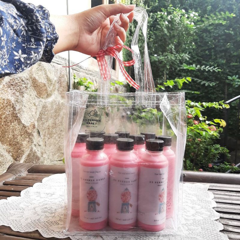 

Tas Mika Plastik Packing Bening Hiasan Goodie Bag Hampers Hantaran Bungkus Brekat Sembako Dekorasi