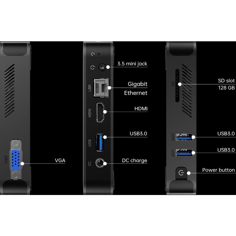 Mini PC Alldocube Superbox 8GB DDR4 128GB ROM HDMI VGA WiFi Windows 10