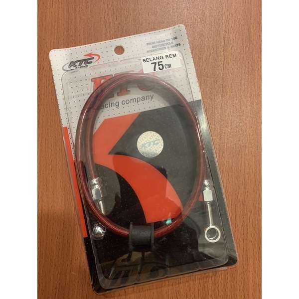 SELANG REM TDR KTC DEPAN ATAU BELAKANG ORIGINAL DAN AEROMOTIVE SCOOPY BEAT VARIO 125 150 MIO FINO SUPRA TIGER RX KING JUPITER VEGA F1ZR (NMAX AEROX KLX PCX TIDAK BISA)-Ktc red 75cm