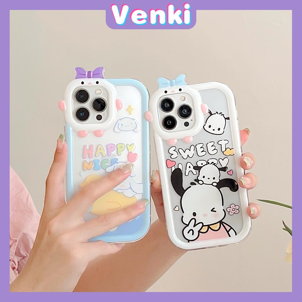 iPhone Case Silicone Soft Case Clear Case Airbag Shockproof Protection Camera Varnish Feel Bow Cartoon Cute Compatible For iPhone 11 Pro Max 13 Pro Max 12 Pro Max 7Plus xr XS Max