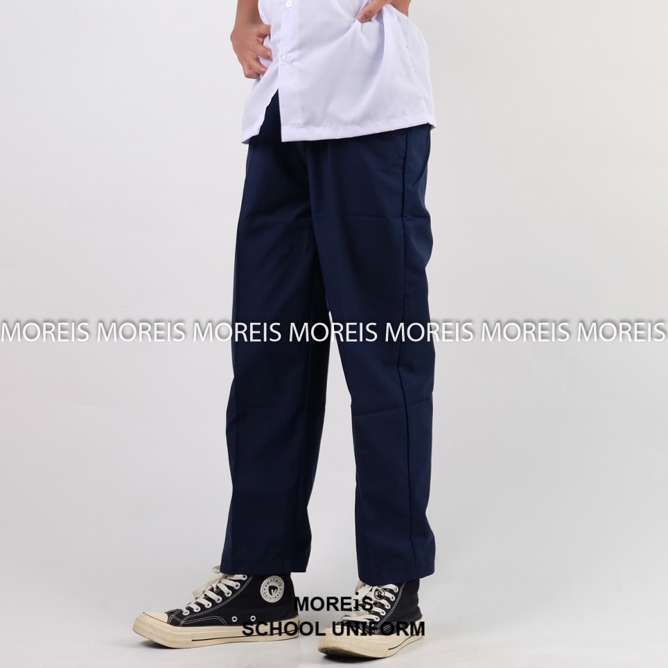 Celana SD/SMP Panjang Karet Biru Dongker