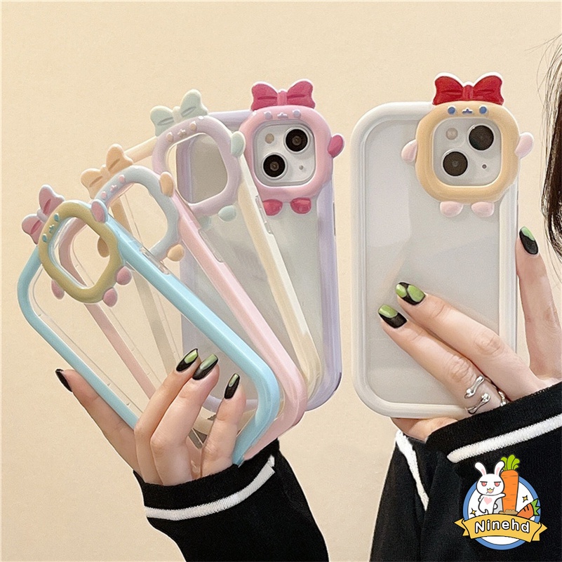 ins Candy Color Soft Case TPU Motif Monster Kecil 3D Warna Permen Untuk Compatible for iPhone 14 13 12 11 Pro Max X Xr Xs Max 3D Little Monster Phone Case Clear Handphone Case Hp Murah Hard Case Shockproof Soft TPU Back Casing Cover