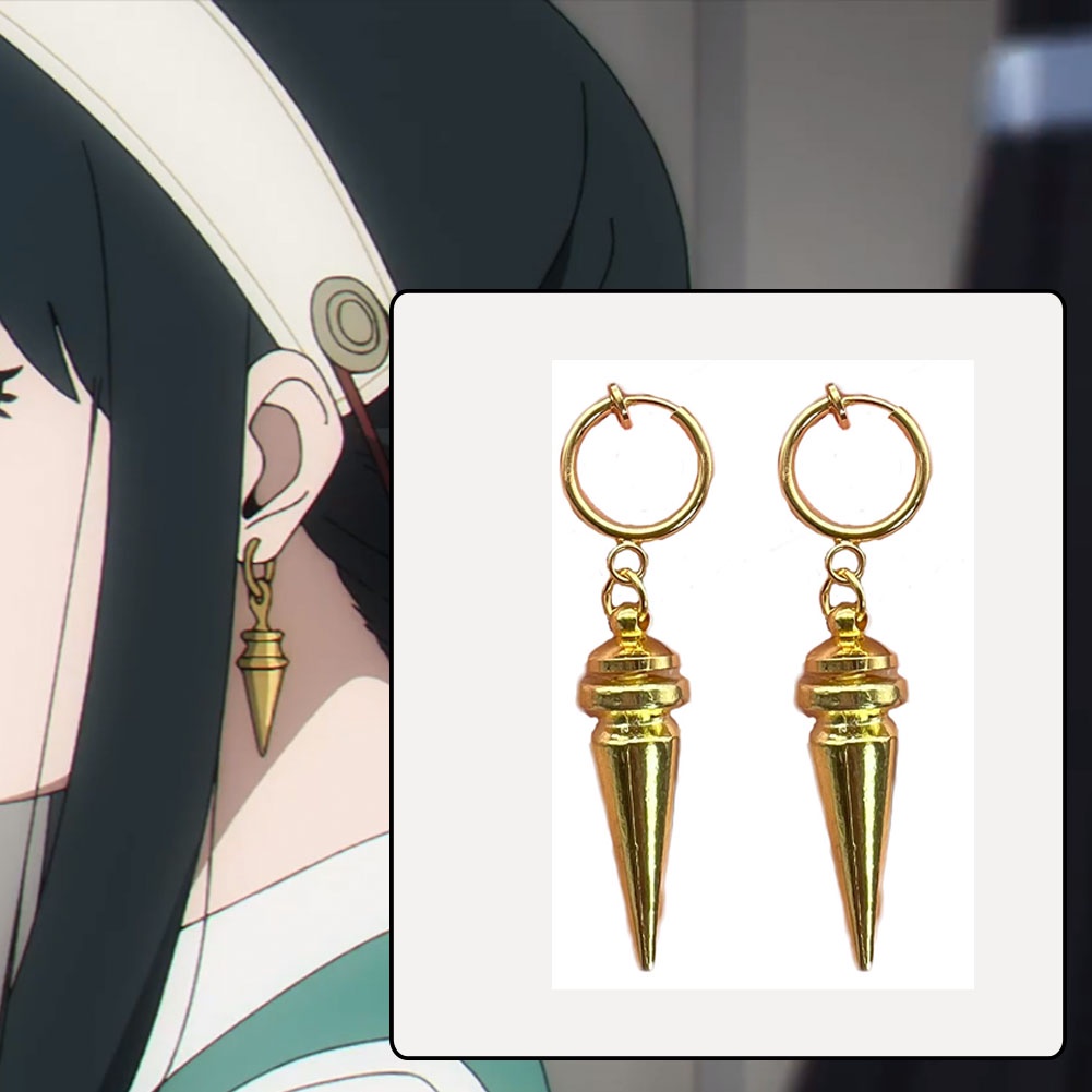 Spy X Family Anting Tusuk Model Anime Yor Forger Warna Emas Untuk Pasanganpriawanita