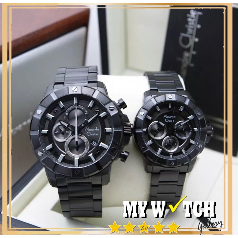 Jam Tangan Alexandre Christie / Alexander Couple AC 6609 Stainless Original