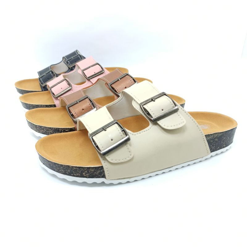 Sandal Wanita Sendal Birken Selop Andis Slip Sandals AF14