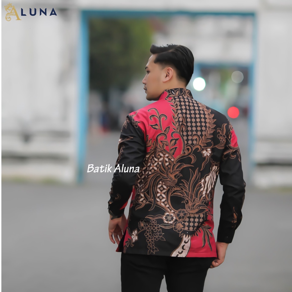 Baju Kemeja Batik Pria Cowok Lengan Panjang Regular Atasan Batik Premium Pria Cowo Prabuseno Kondangan Couple Pasangan Batik Pekalongan Anak Laki Laki Kekinian Original Modern Seragam Kantor Jumbo PCW 075