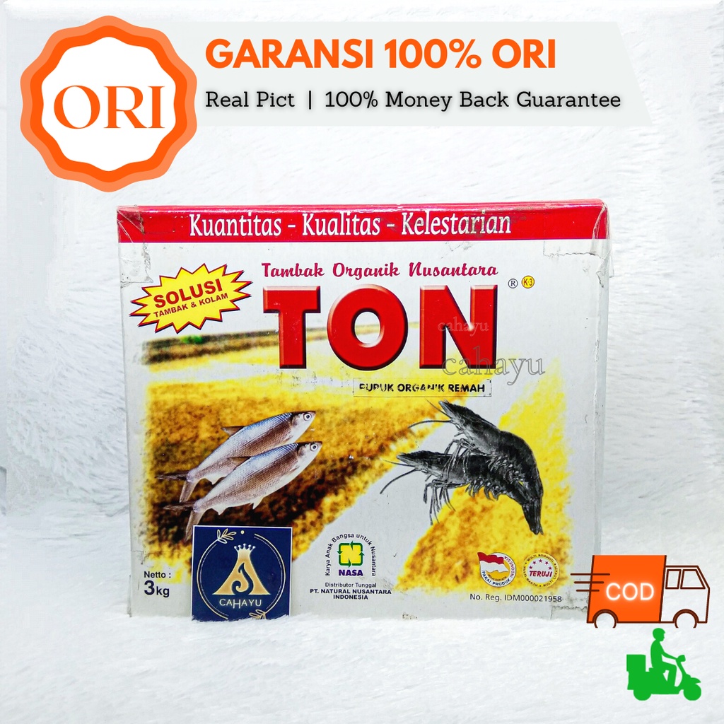 TON NASA 3kg | PUPUK TAMBAK ORGANIK NASA | PENUMBUH PLANKTON | VITAMIN UDANG | SUPLEMEN UDANG | TONB