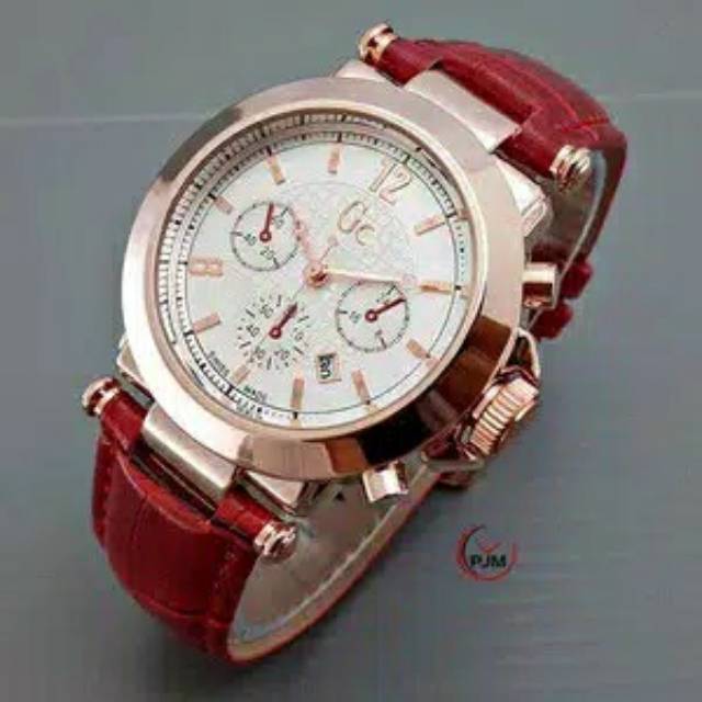 JAM TANGAN PRIA GC GUESS COLLECTION CHRONO KULIT