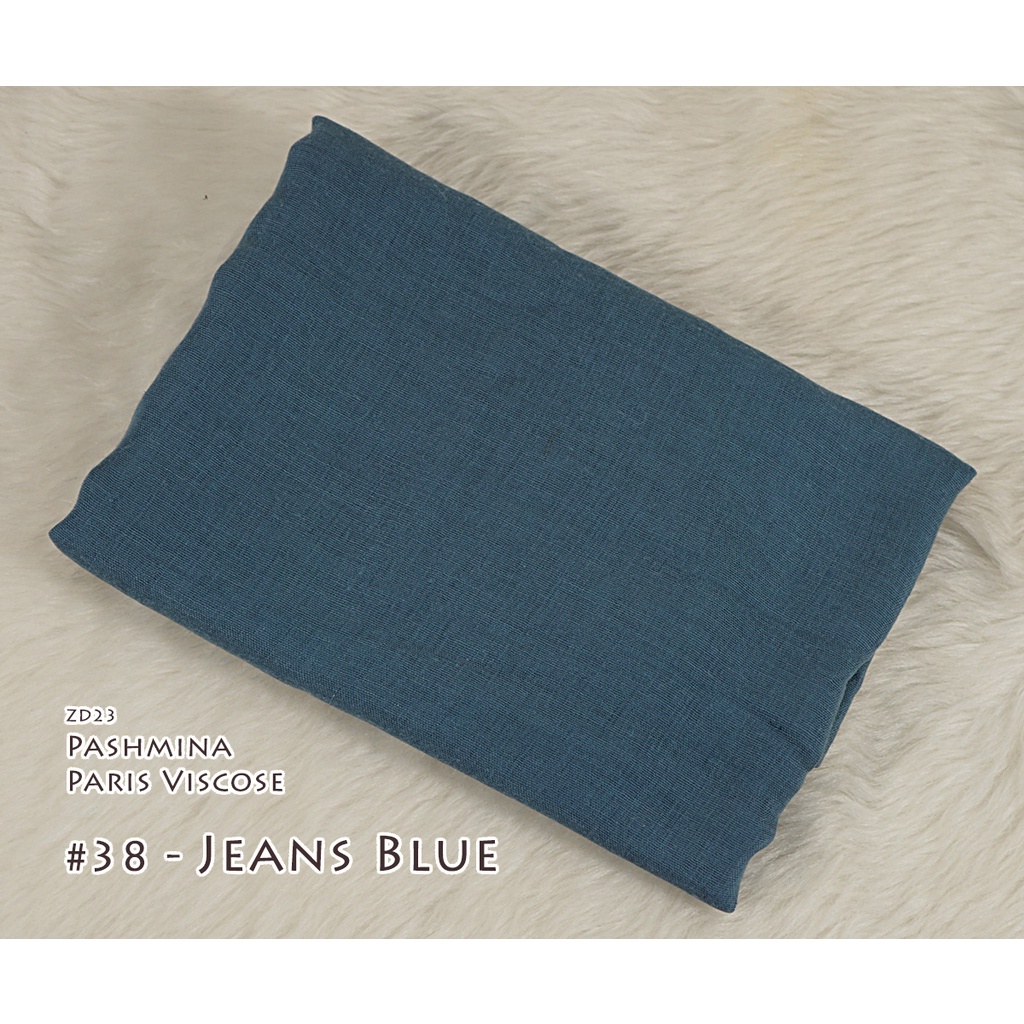 Pashmina Polos Paris Viscose - AYUMI by Luulu Scarf-#38 - Jeans Blue