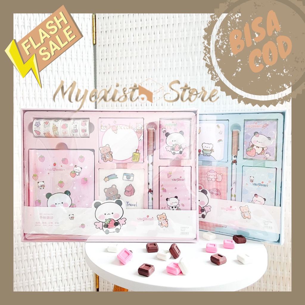 

paket jurnal alat tulis karakter panda 7 pcs READY 2 WARNA BIRU DAN PINK Alat Tulis Kantor perlengkapan sekolah kado unik lucu murah kiyowo super gemes grosir ready jakarta bisa cod Harga bersahabat Produk Berkualitas IVN533