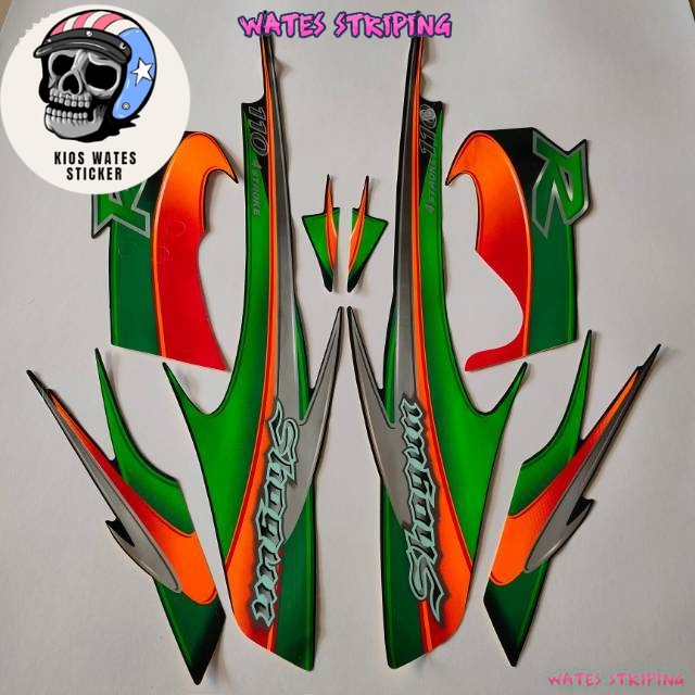 Striping Decal Polet Sticker suzuki shogun 110 r 1997 1998 1999 kebo body standar berkualitas terbai