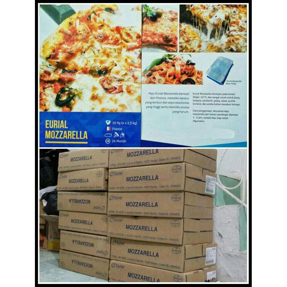 

TERBARU KEJU MOZARELLA EURIAL PRANCIS 10KG !!