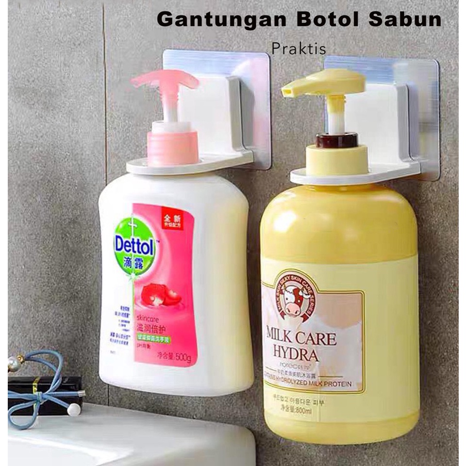 ☛TK☚ R477 Gantungan Botol Sabun / Holder Hook Shampo / Gantungan Tempelan Tembok / Dispenser Sabun