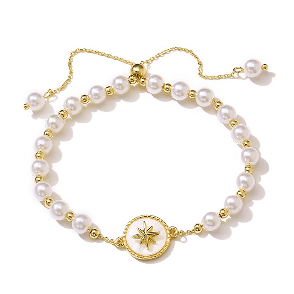 gelang mutiara bintang retro star pearl bracelet jge115(3d4)