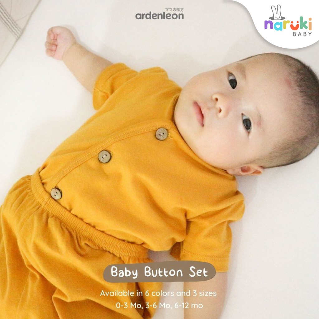 Ardenleon Baby Button Set Arden Leon Baju Setelan Bayi