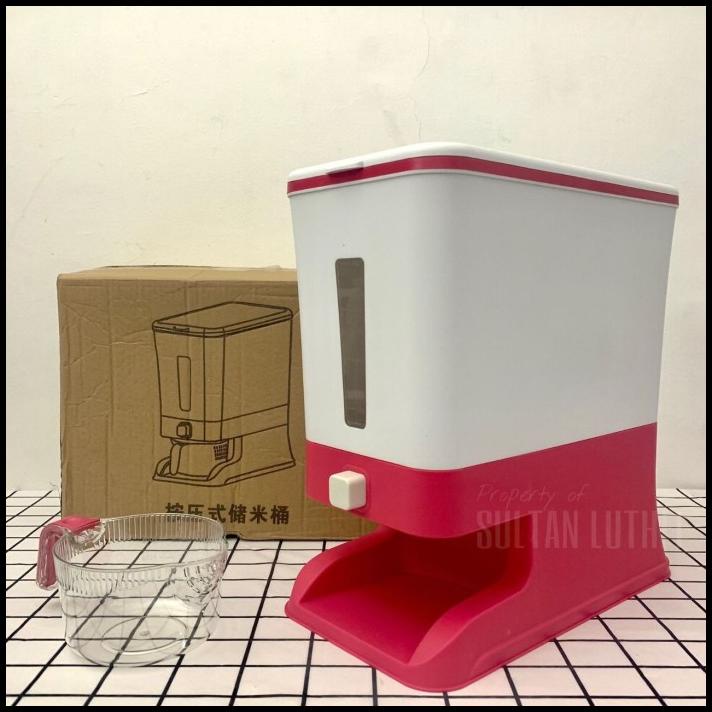 Rice Storage Box / Dispenser Beras 10Kg Tempat Beras 12 Liter