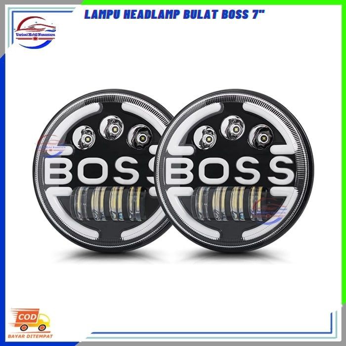 Lampu Led Variasi Utama Bulat Depan Sorot Headlamp Hadlamp Boss Variasi Mobil Rubicon Jeep