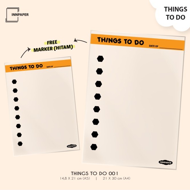 

[RESTOCK] ACRYLIC THINGS TO DO (TO DO LIST) - TO DO 001 - A5