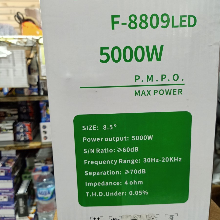 SPEAKER BLUETOOTH FLECO F 8809 LED 8'5 INCH FREE MIC WIRELESS KARAOKE + REMOTE + STAND - SPEAKER KARAOKE FULL BASS - Salon Aktif Extra Power Full Bass F-8809 LED | FMS