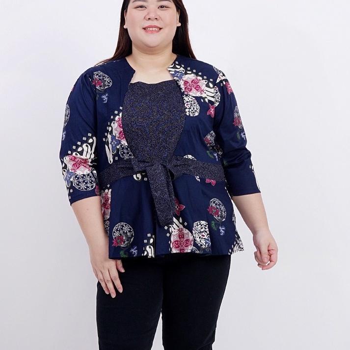 Harga TERMURAAH.. BAJU BLOUSE ATASAN  BATIK WANITA JUMBO BIG SIZE LD 120cm XXL XXXL BLUS 311 BAJU IB