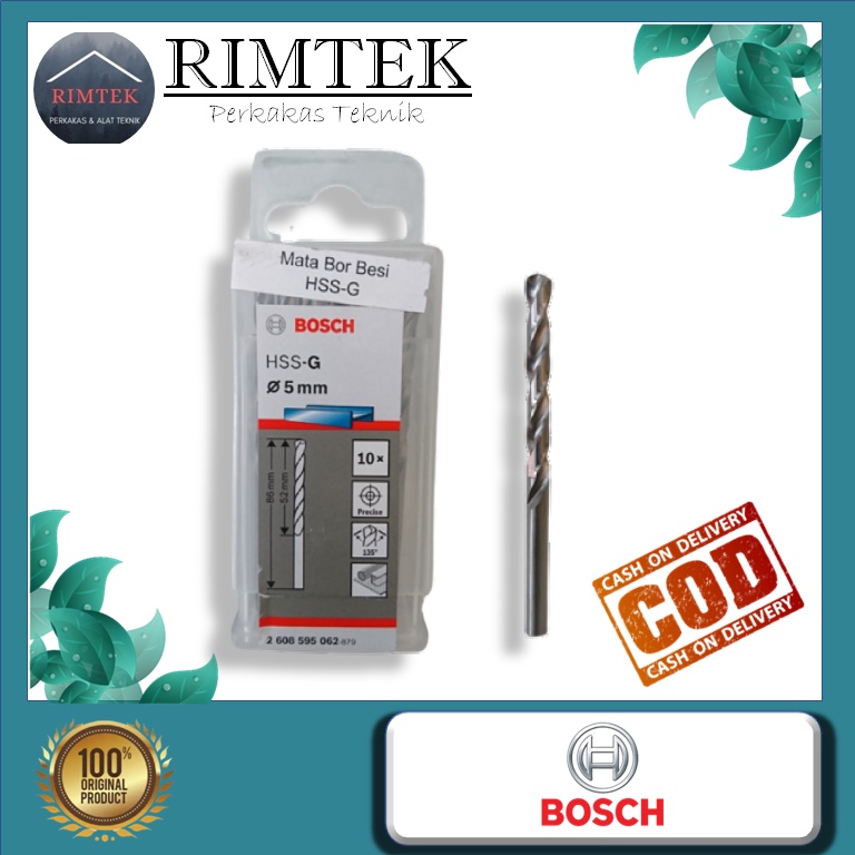 MATA BOR BESI HSS G BOSCH 5mm / MATA BOR BESI 5 mm Metal Bosch