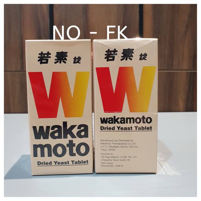 Original Wakamoto dried yeast 300 tablet made in Japan obat maag nyeri lambung
