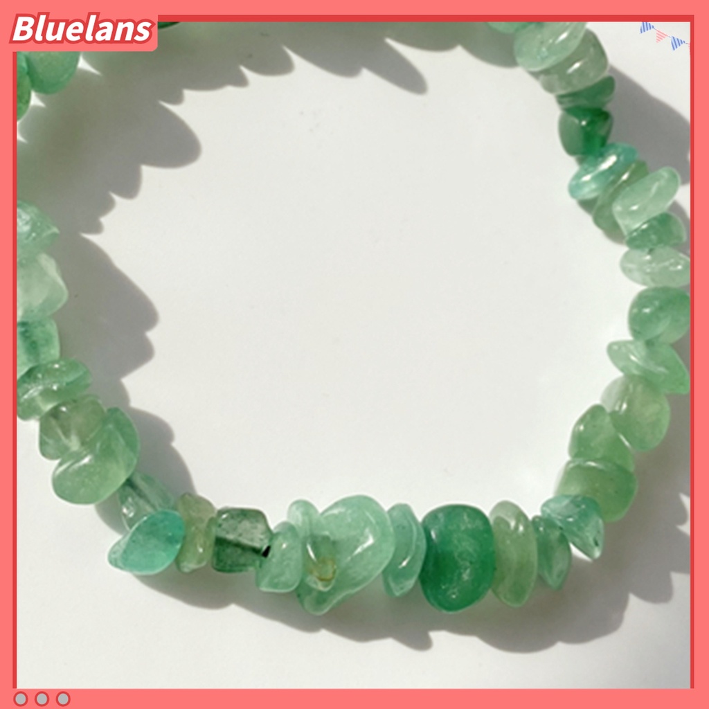 Gelang Tali Elastis Aksen Batu Bentuk Irregular Untuk Wanita