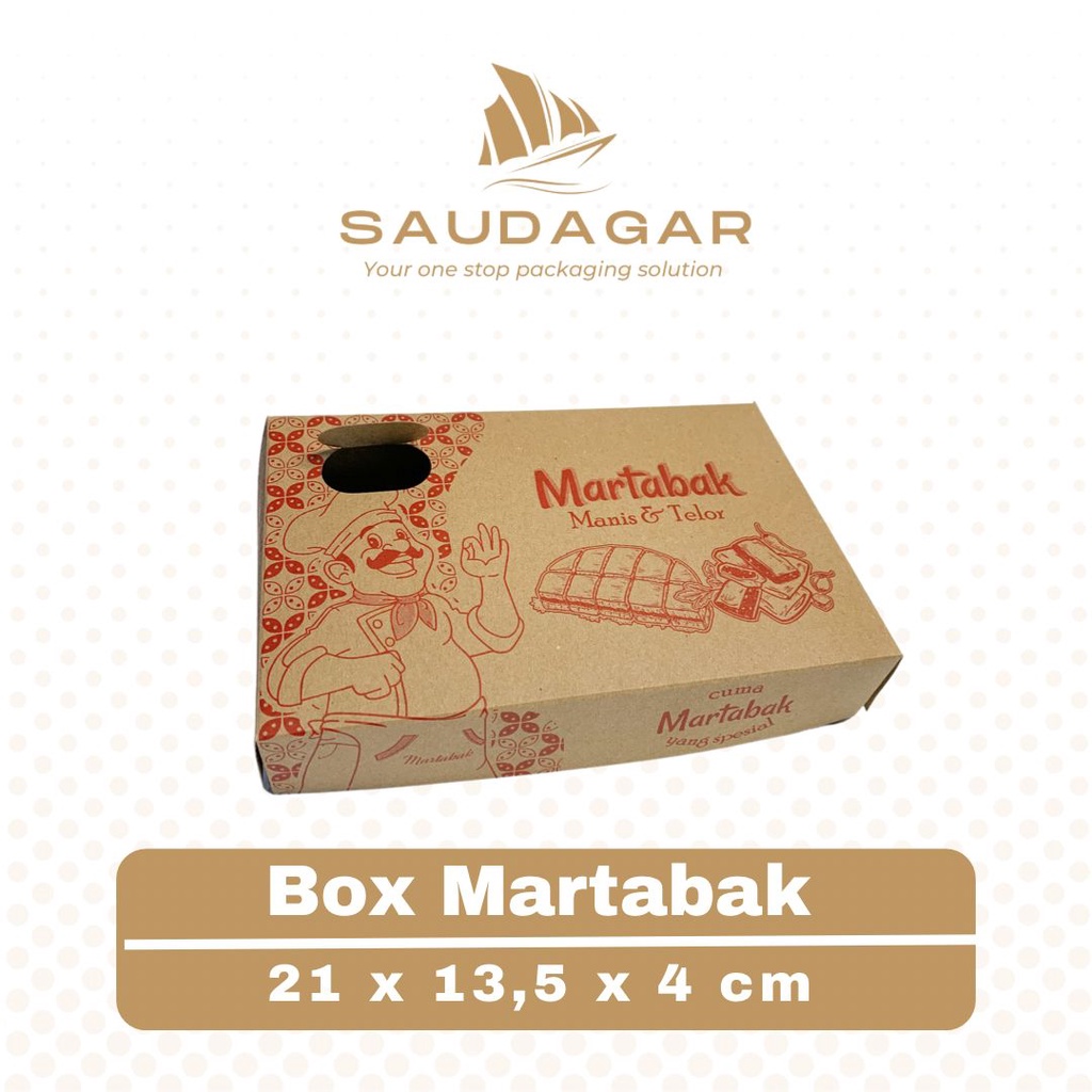 Box kotak martabak / kraft laminasi food grade