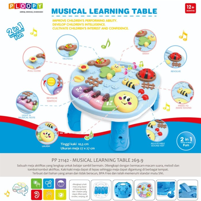 PLOOPY MUSICAL LEARNING TABLE / MAINAN ANAK