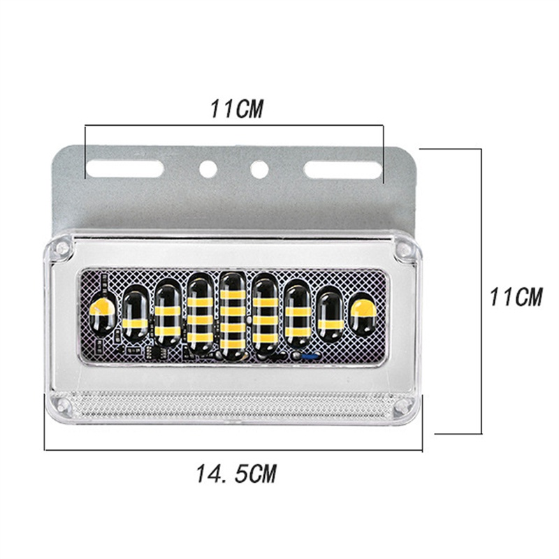 TK 1PC DC 24V 9D LED Side Marker Lights Car Lights Warning Tail Light Auto Trailer Truck Lamps