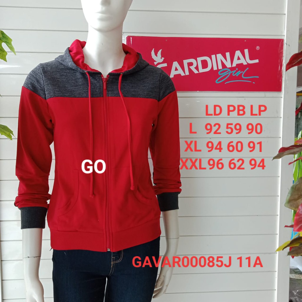 gof CARDINAL SWEATER GIRL Pakaian Wanita Outerwear Jaket Reguler Katun Polos Original