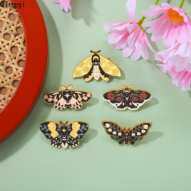 Bros Pin Enamel Desain Kartun Hewan Butterfly Bunga Warna-Warni Untuk Hadiah Anak