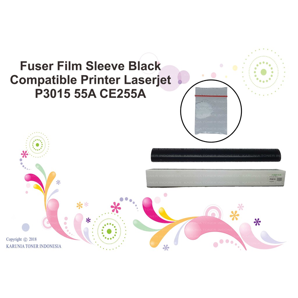 Fuser Film Sleeve Black Compatible Printer Laserjet P3015 55A CE255A