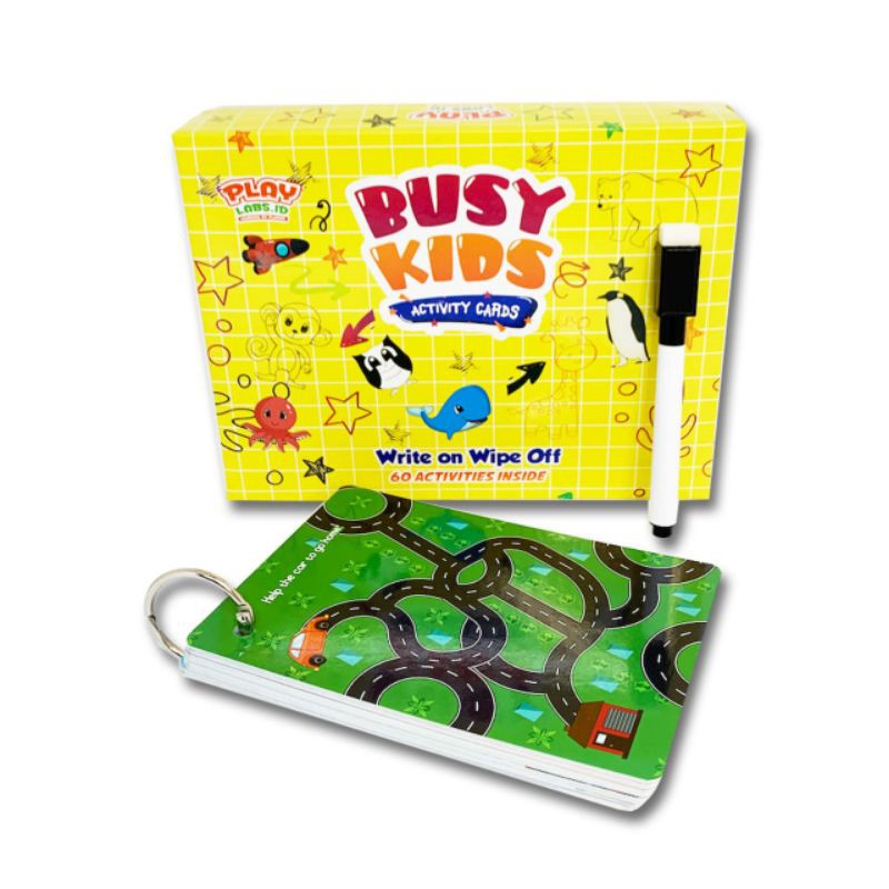 BUSY KIDS Activity Cards Kartu Bermain Anak Mainan Edukatif Buku tumbuh berkembang edukasi belajar