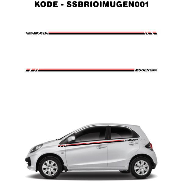Stiker Mobil - Sticker Body Stripe Honda Brio Mugen