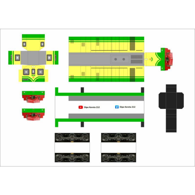 Stiker Pola Miniatur Lokomotif BB 202