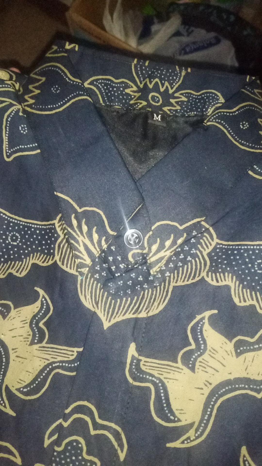 Kemeja Batik Biru Navy Batik Lenganpanjang Full Furing Batik Solo