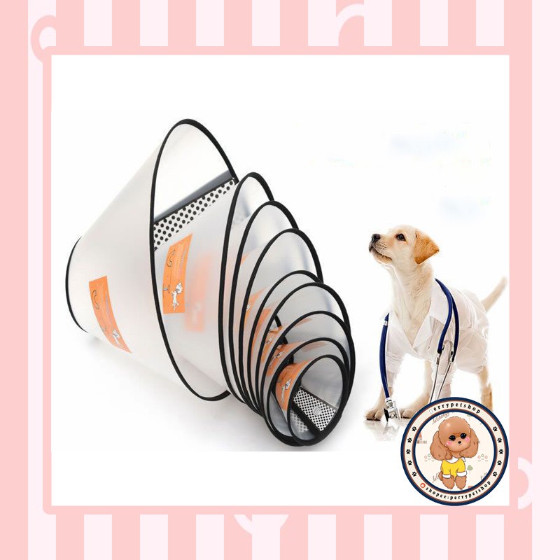 Pet Cone/Elizabeth Collar Anti Jilat Anjing dan Kucing